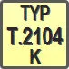 Piktogram - Typ: T.2104-K
